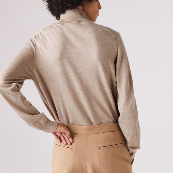 MEN'S LACOSTE TURTLENECK MERINO WOOL SWEATER - Picture 3 of 6